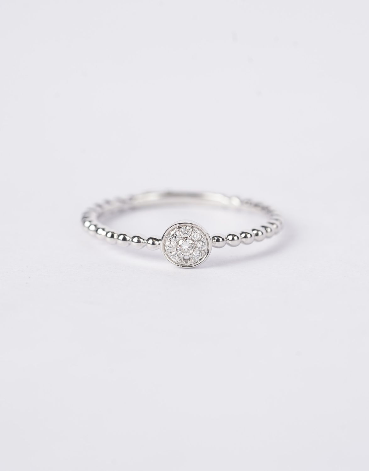 VIN- 14KW 1.50g .07ctw Pave Diamond Fashion Ring (size 7)