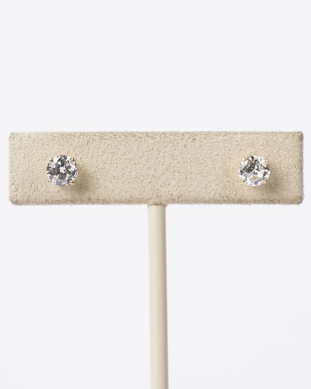 14KY 1.03ctw H-I/SI1-SI2 Round Diamond Stud Earrings
