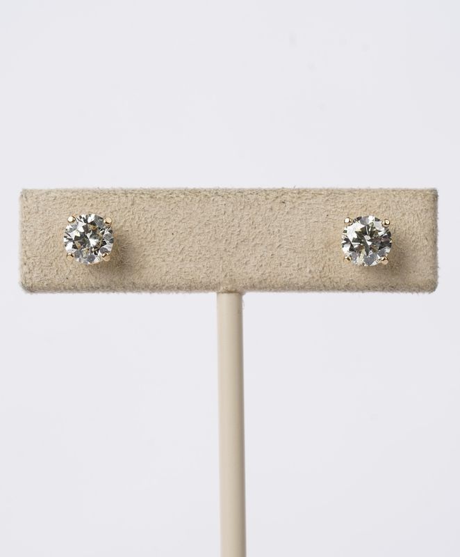 14KY 1.46ctw I-J/SI2 Round Diamond Stud Earrings