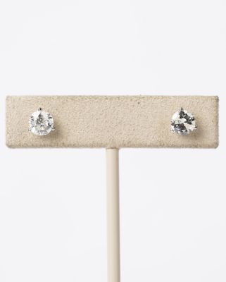 14KW 1.45ctw G-H/I1-I2 Round Diamond Stud Earrings