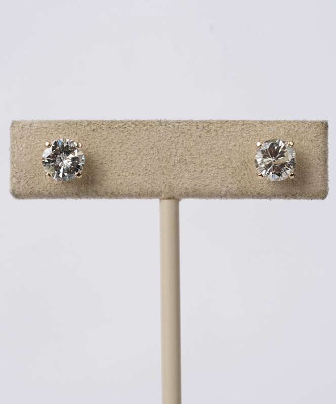 14KY 1.98ctw H-I/I1 Round Diamond Stud Earrings