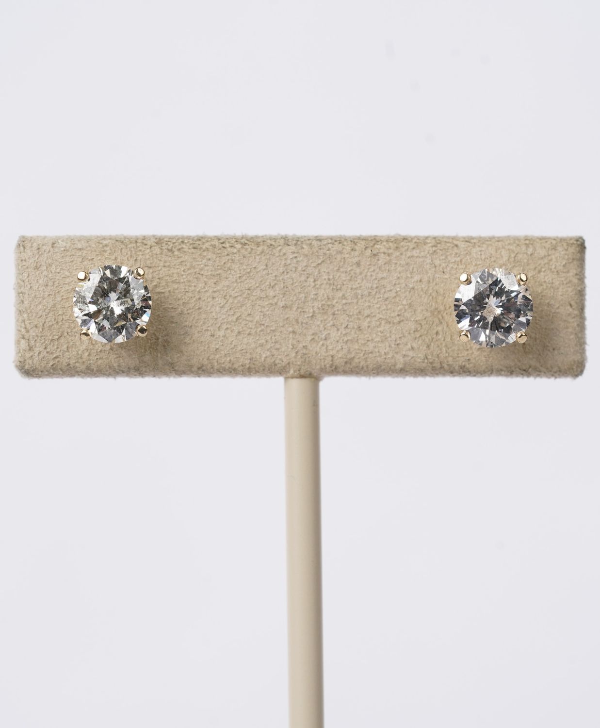 NATT- 14KY 2.04ctw G-H/I1 Round Diamond Stud Earrings