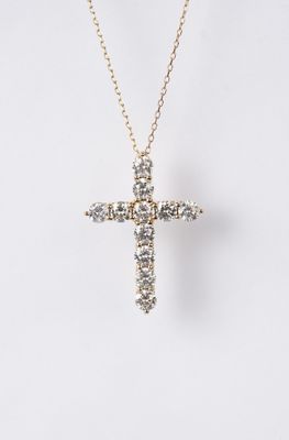 ADTT- 14KY 4.63g 2.75ctw Diamond Cross Necklace 18-20"