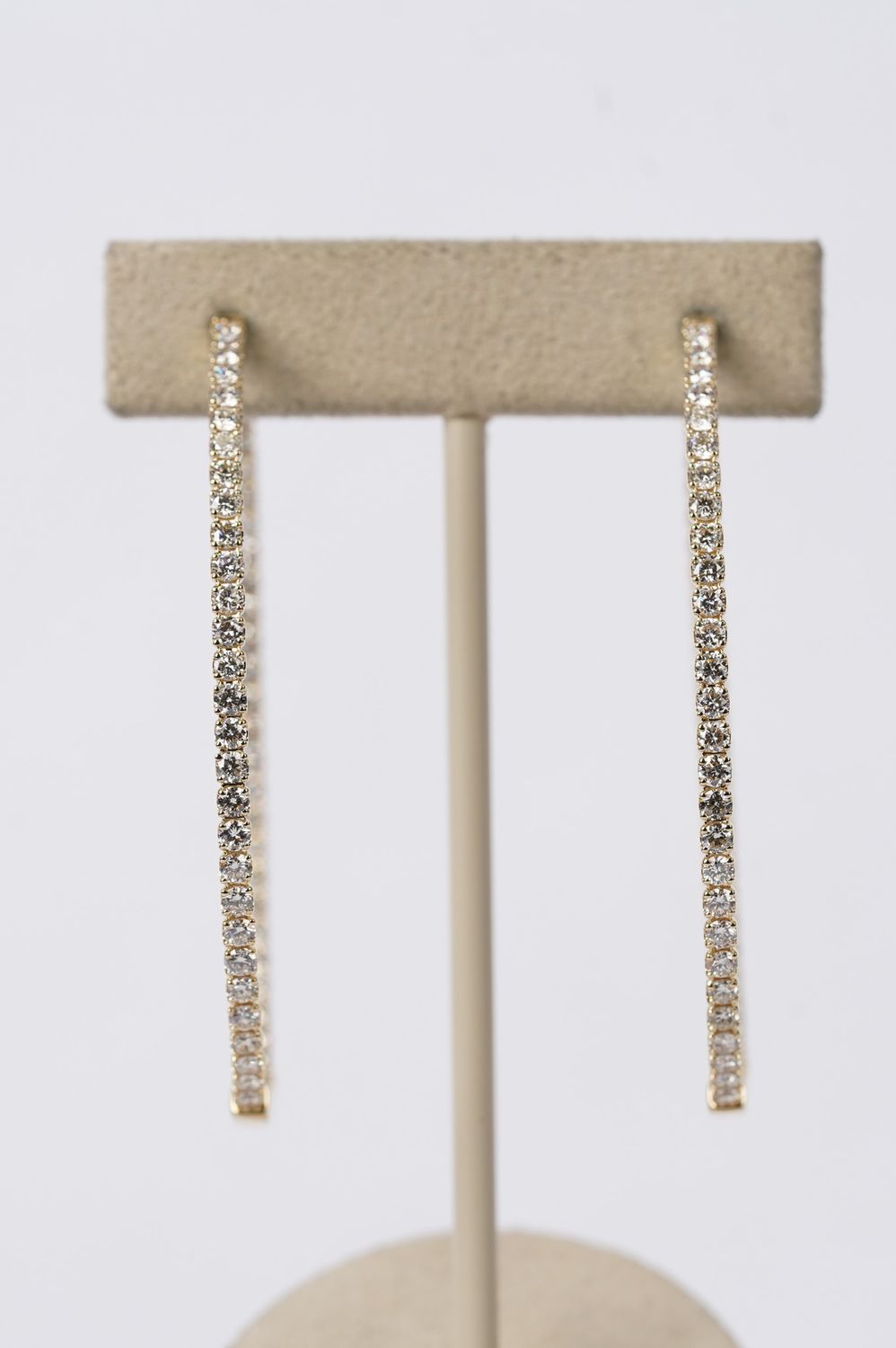 14KY 8.50g 3.57ctw Diamond Inside/Out Hoop Earrings