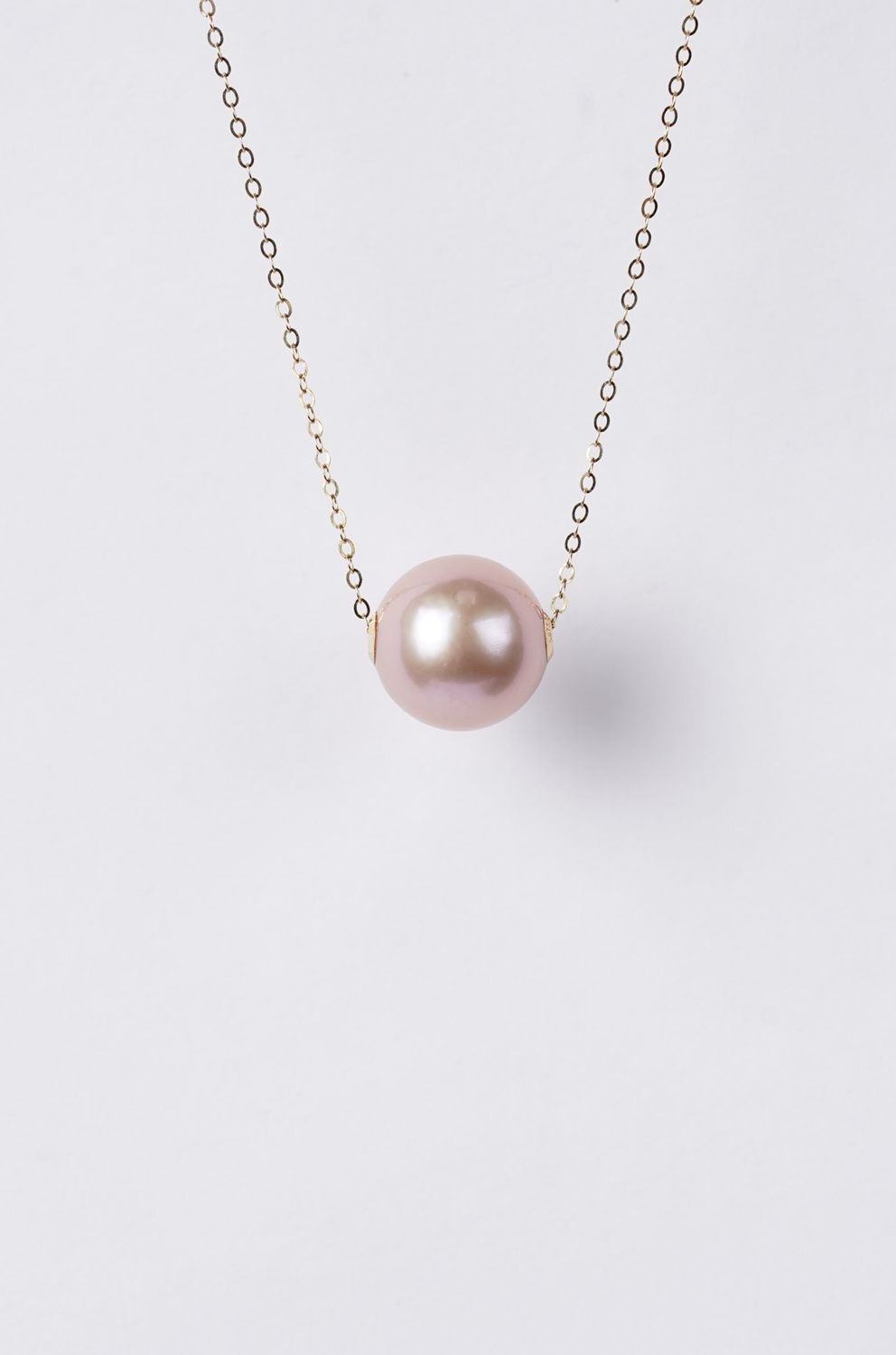 14KY 11mm Pink Pearl Necklace 18"