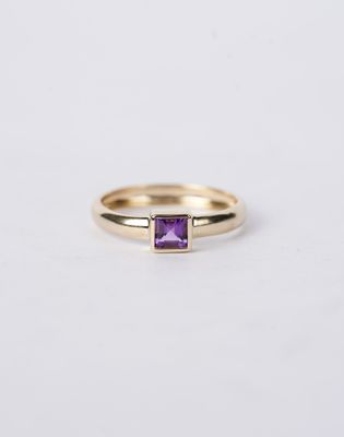 VTB- 14KY 1.76g .40ct Amethyst Bezel Fashion Ring (size 7)
