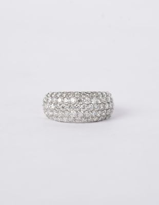 Platinum 6.94g 2.00ctw Diamond Pavè Fashion Ring (size 6.5)