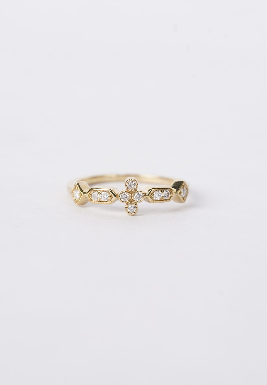 10KY 2.03g .17ctw Diamond Stackable Band (size 7)