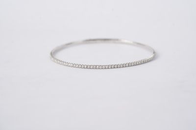 IRIX- 14KW 5.31g .75ctw Diamond Flex Bangle Bracelet