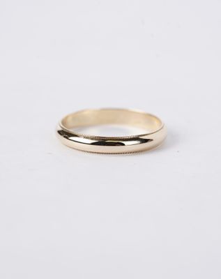 VNT- 14KY 2.18g 3.25mm Half Round Milgrain Band (size 8)