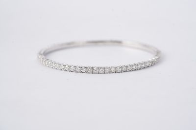 VEET- 14KW 11.90g 2.00ctw Round Diamond Flex Bangle Bracelet