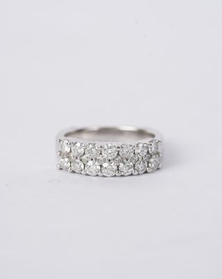 VATT- 14KW 6.63g 1.10ctw Double Row Diamond Band (size 7)