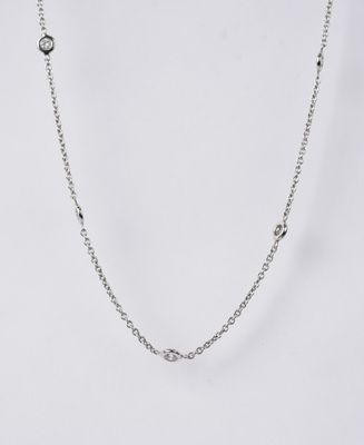 DTTX- 14KW 4.40g .50ctw Round Diamond By The Yard Necklace 18"