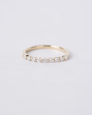 DRAX- 14KY 1.36g .25ctw Diamond Single Prong Band (size 6.5)