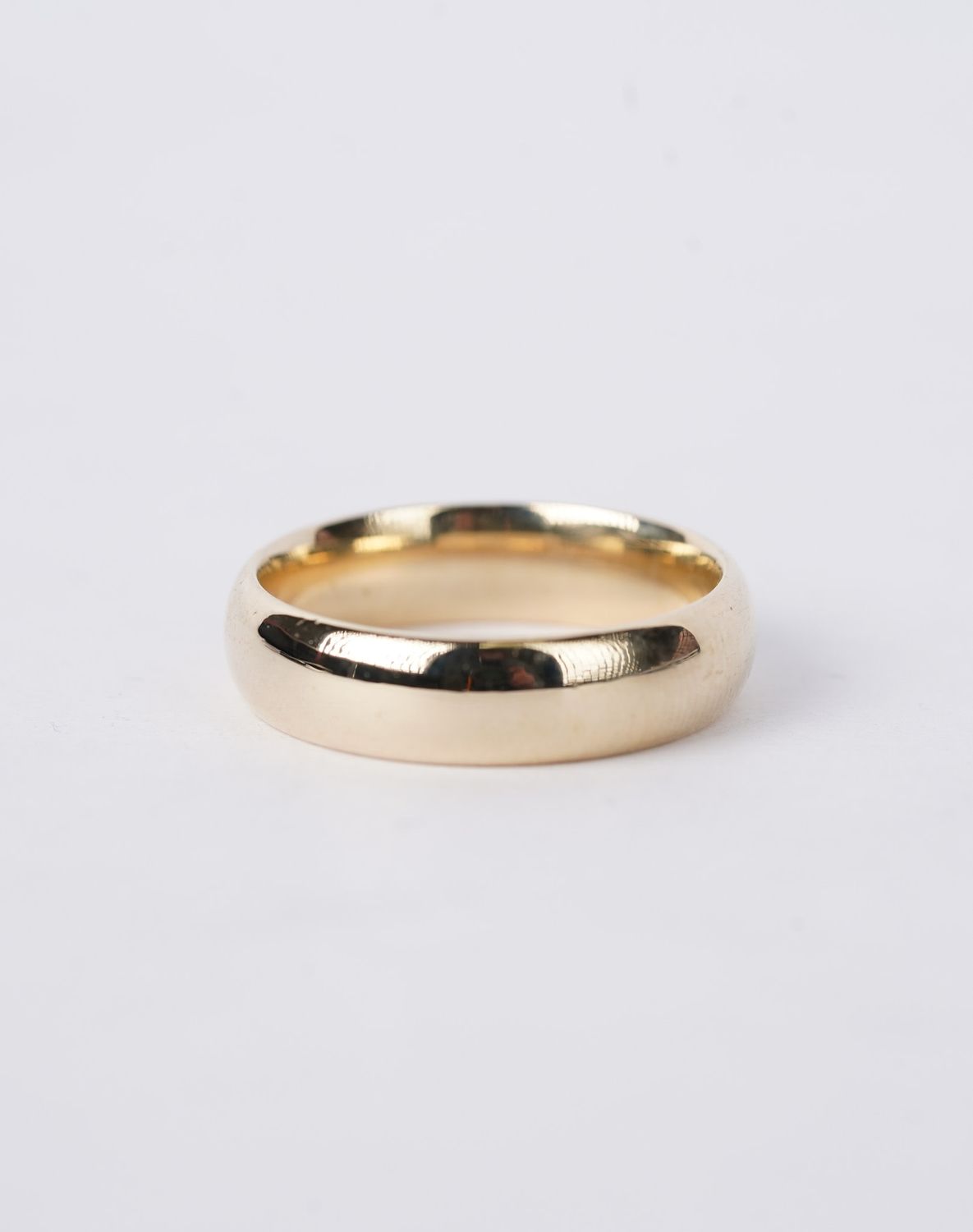 6mm Men's Half Round Band in 14k Yellow Gold