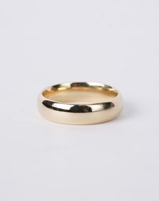6mm Men's Half Round Band in 14k Yellow Gold