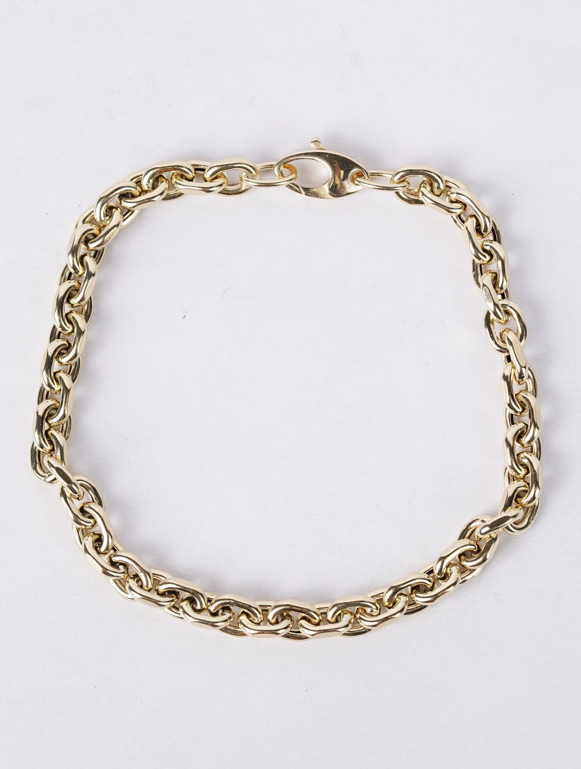 5mm Cable Link Bracelet in 14k Yellow Gold,  7.75"