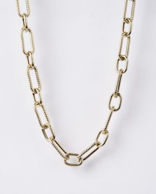Fancy Cable Link Chain in 14k Yellow Gold | 6mm|  20"