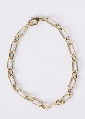 Fancy Cable Link Bracelet in 14k Yellow Gold | 5.25mm | 7.75"