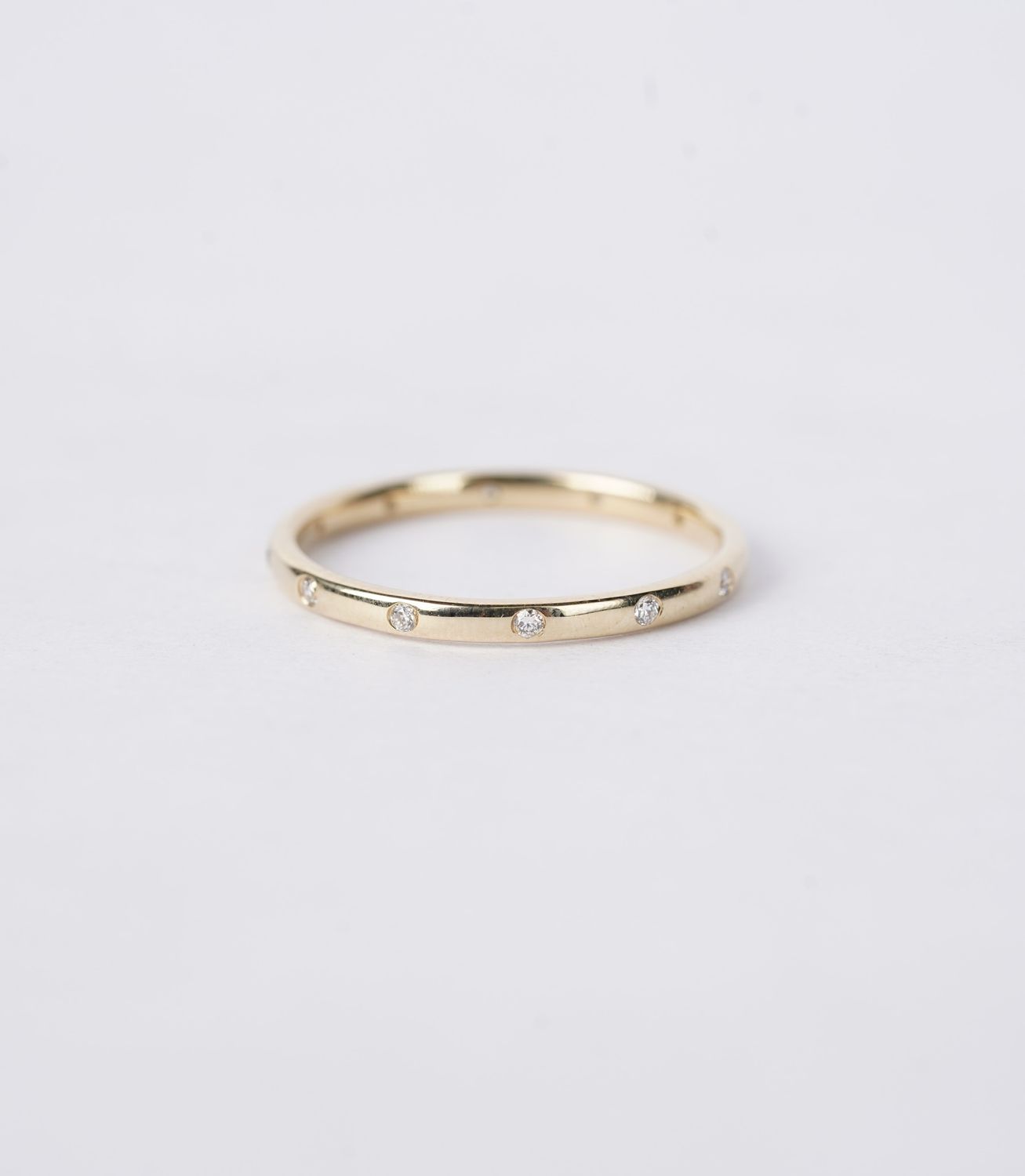 Burnished Set Diamond Band