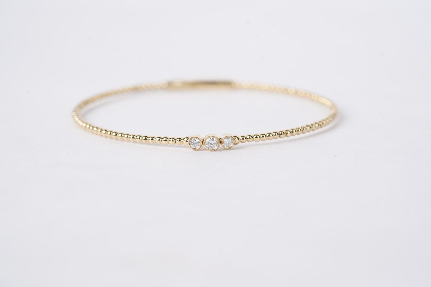 .25 Carat Diamond Flex Bangle Bracelet in 14k Yellow Gold