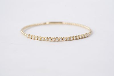 .80 Carat Diamond Flex Bangle Bracelet in 14k Yellow Gold