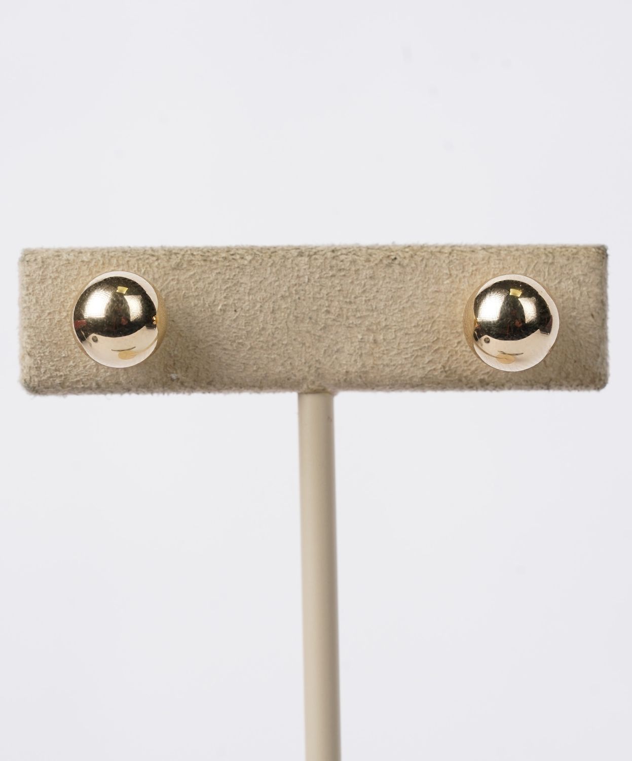 8mm Gold Ball Stud Earrings in 14k Yellow Gold
