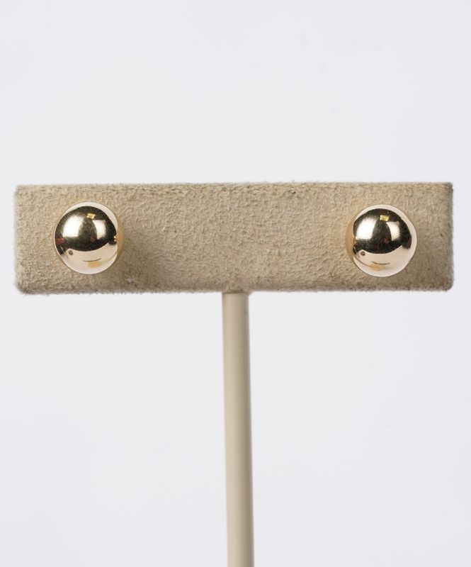 8mm Gold Ball Stud Earrings in 14k Yellow Gold