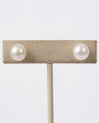 8mm Pearl Stud Earrings in 14k Yellow Gold