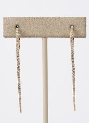 .57 Carat Diamond Vertical Drop Dangle Earrings in 18k Yellow Gold