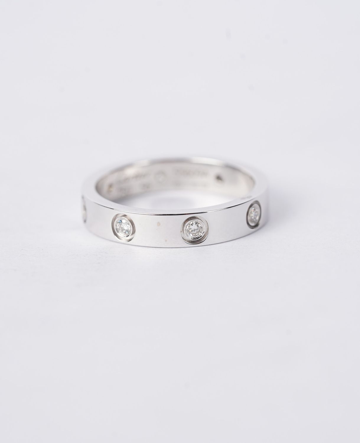 Cartier Inspired Diamond Band in 18k White Gold