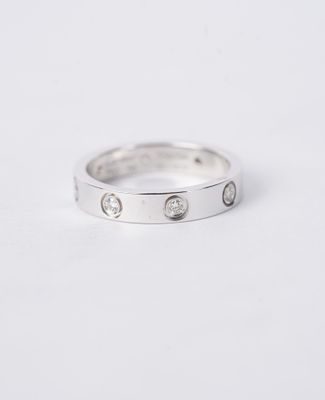 Cartier Inspired Diamond Band in 18k White Gold
