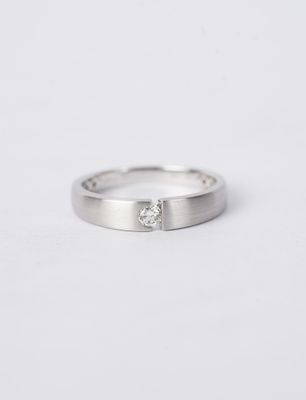 Floating Diamond Open Band in 14k White Gold