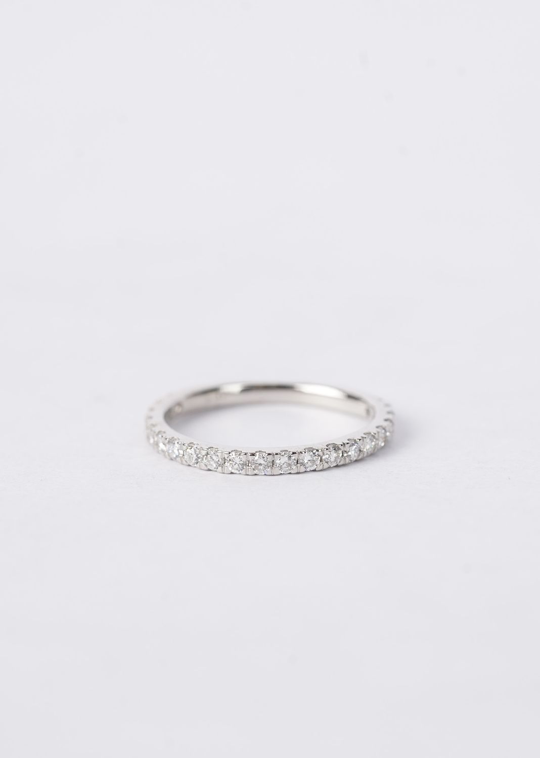 Half Carat Diamond Stackable Band in 14k White Gold