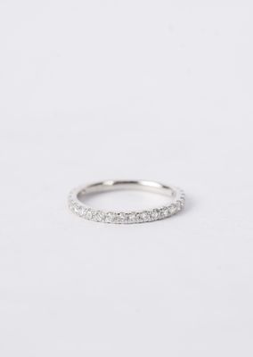 Half Carat Diamond Stackable Band in 14k White Gold