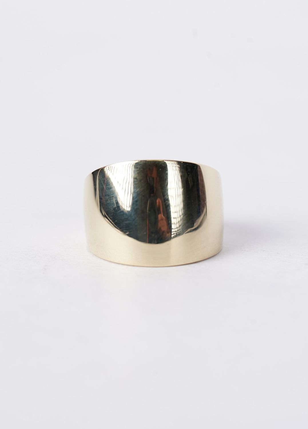15mm Tapered Cigar Band in 14k Yellow Gold