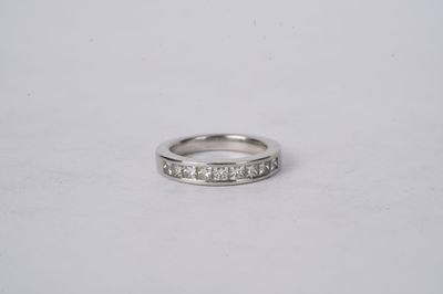 .81 Carat Princess Cut Diamond Channel Set Band in Platinum