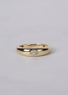 ELTX- 14KY 2.6g .24ct J/SI1 Pear Diamond Beze Fashion Ring (size 7)
