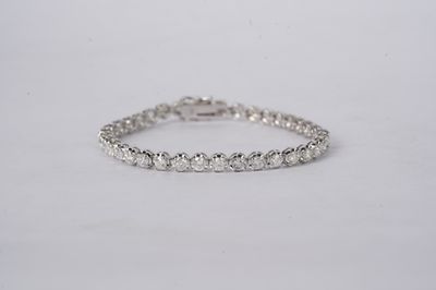 NATT- 14KW 10.63g 7.00ctw H-J/SI2-I1 Round Diamond Tennis Bracelet 7.25"