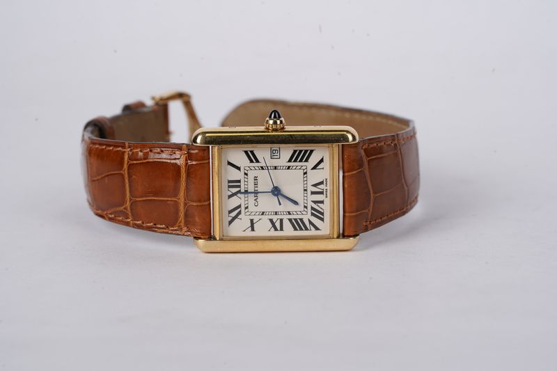 Cartier Tank Louis Watch Large Model in 18k Yellow Gold