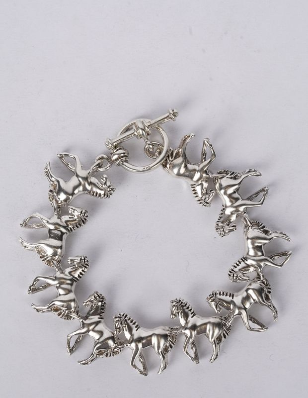 Sterling Silver Horse Fashion Bracelet | 7.75"
