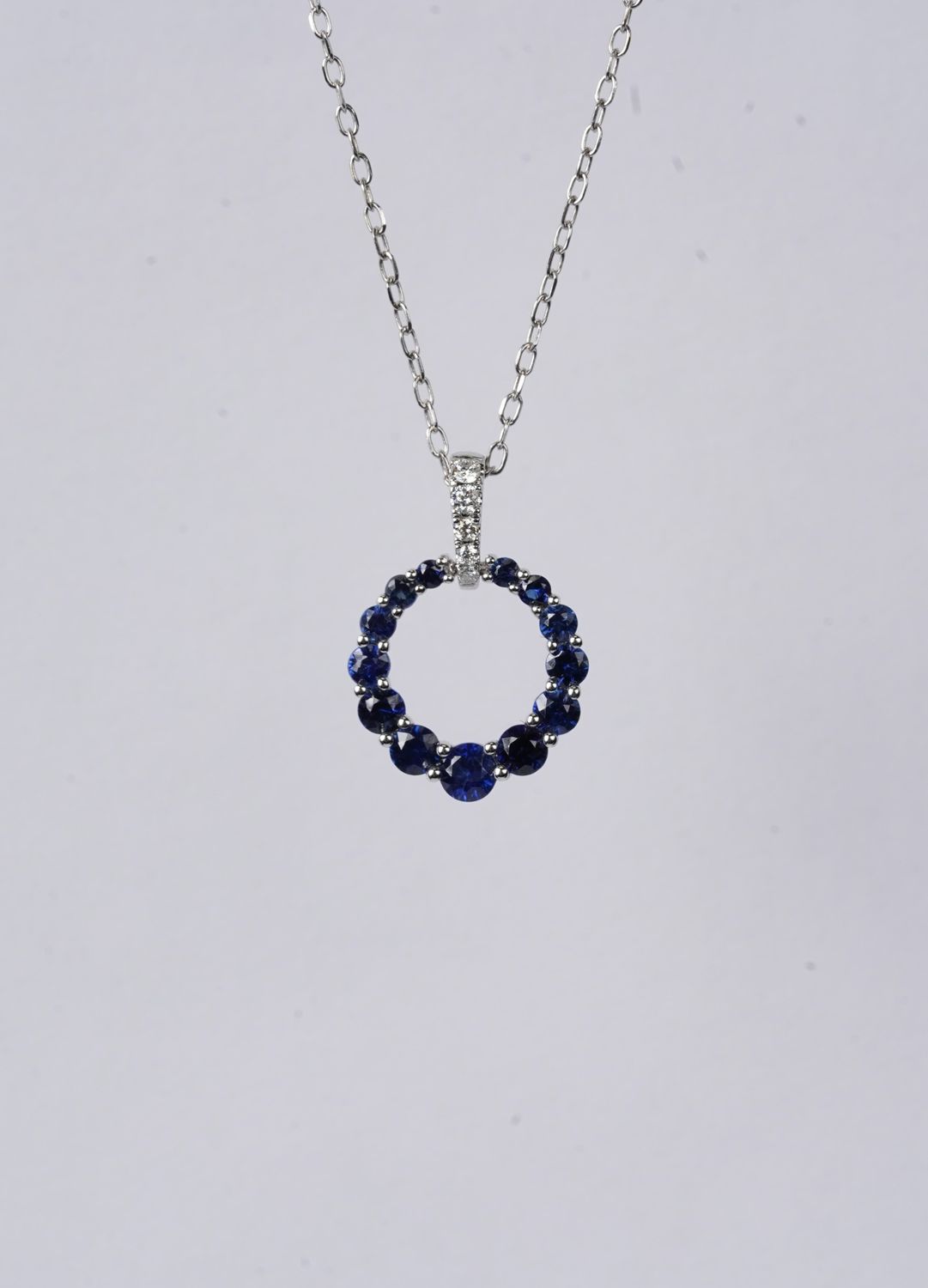 EVTX- 14-18KW 2.00g .73ctw Sapphire &amp; Diamond Fashion Ring 18"