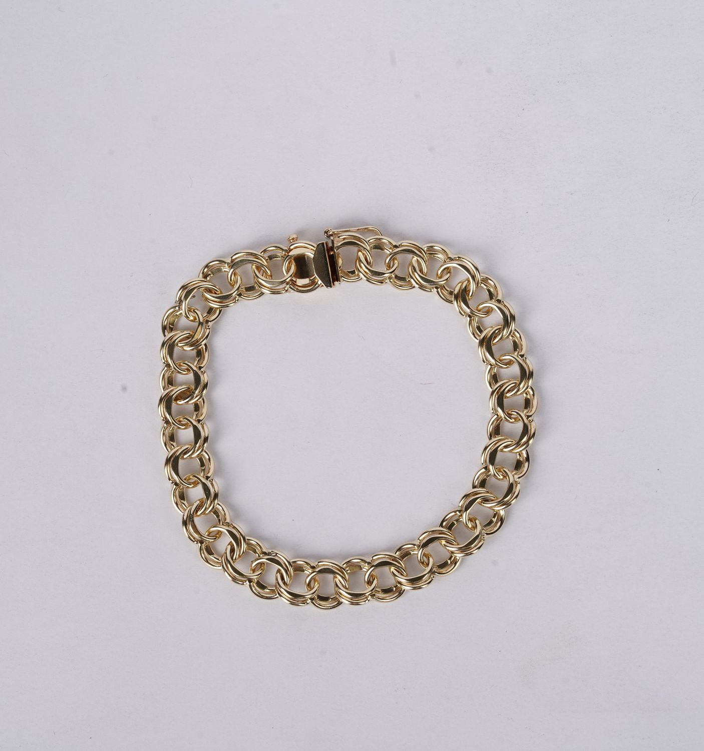 14k Yellow Gold 8.5mm Charm Bracelet | 7.5"