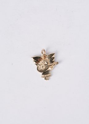 14k Yellow Gold Angel Charm