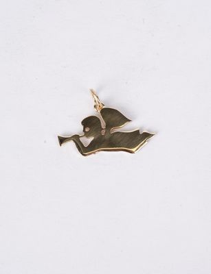 14k Yellow Gold Angel Charm