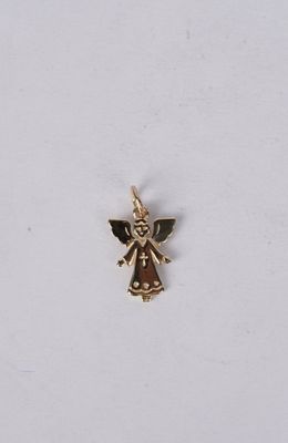 14k Yellow Gold Angel Charm