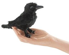 Finger Puppet Raven