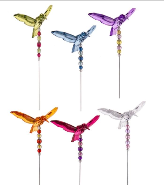 Acrylic Hummingbird Plant Stake