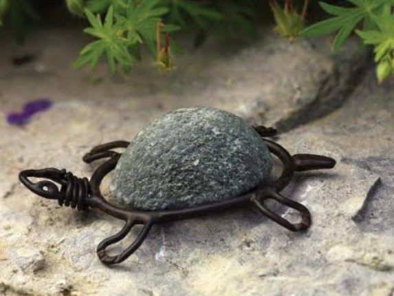Stone and Wire Turtle