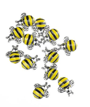 Metal Honeybee Charm
